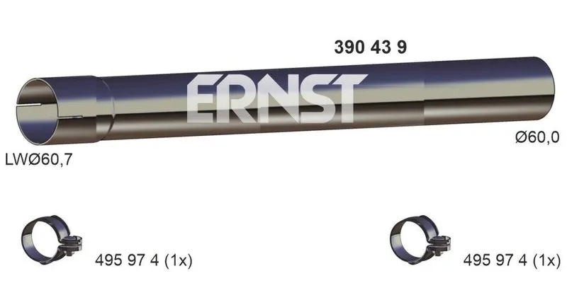 Avgasrör ERNST 390439