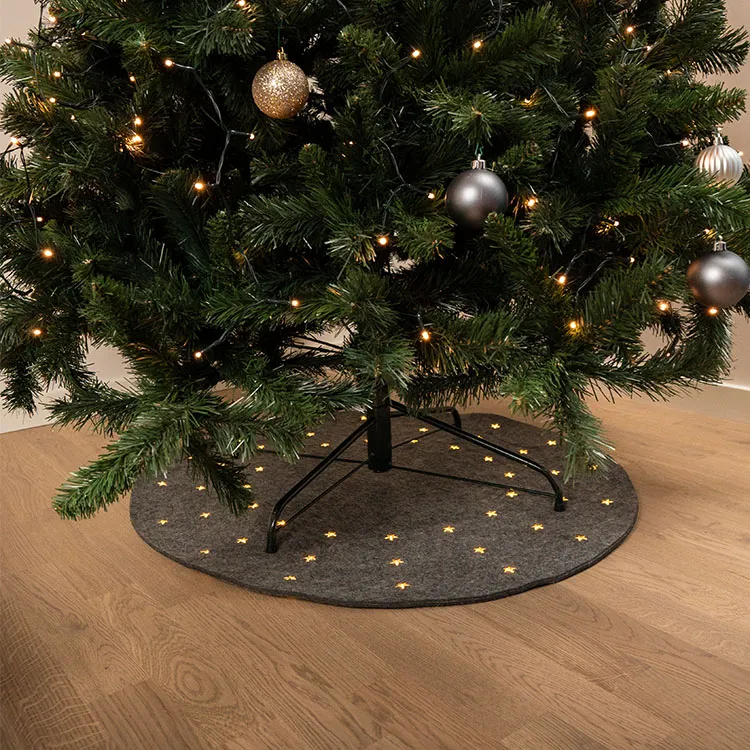 Julgransmatta LED Granne grå