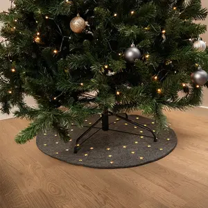 Julgransmatta LED Granne grå