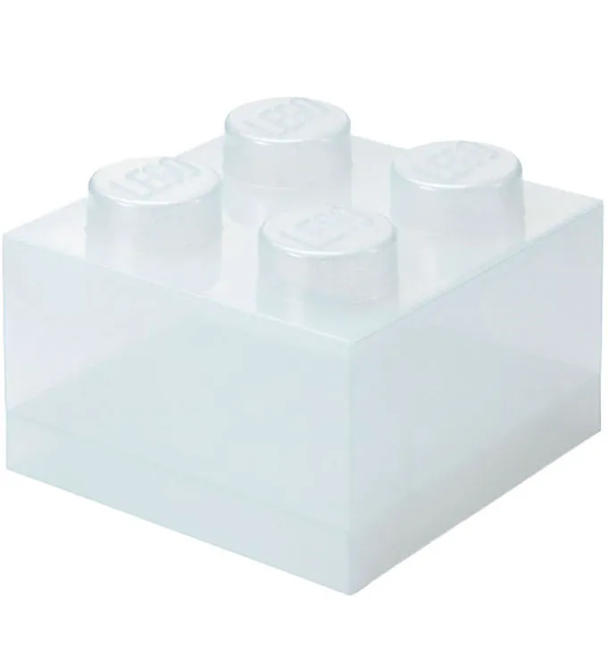 LEGO® Storage Förvaringslåda - 4 Knoppar - Glitter Translucent