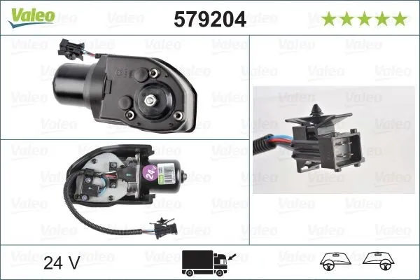 Vindrutetorkarmotor VALEO 579204