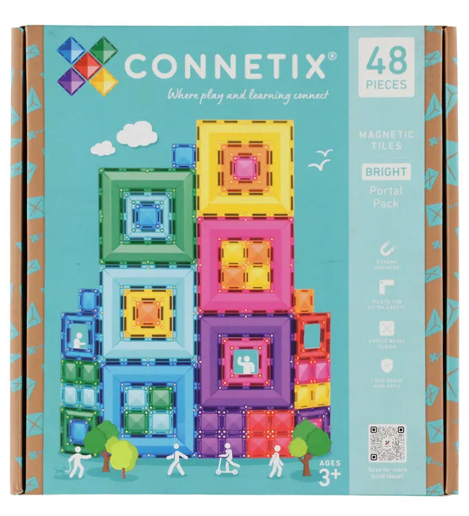 Connetix Magnetiska Byggklossar Bright Portal 48 Delar