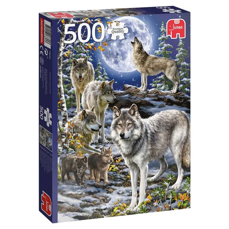 Pussel – Vargflock på vintern 500 Bitar