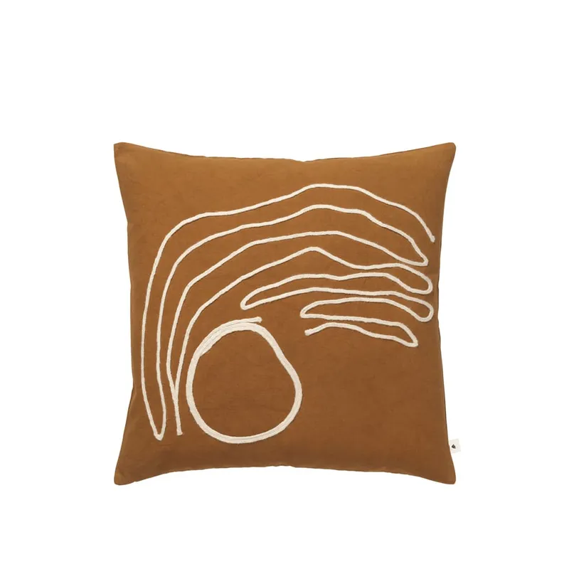 Ferm Living, Jot Kuddfodral 50×50 – Aged Gold