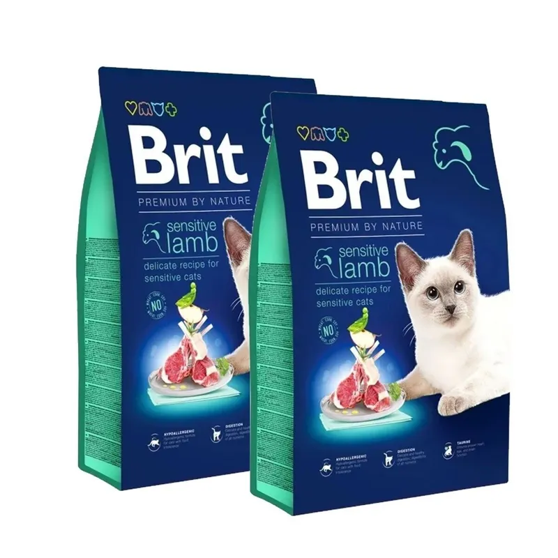 Brit Premium By Nature Cat Sensitive Lamb 2×8 kg