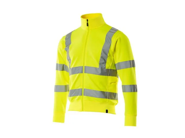 Sweatshirt Med Blixtlås Hi-Vis Gul