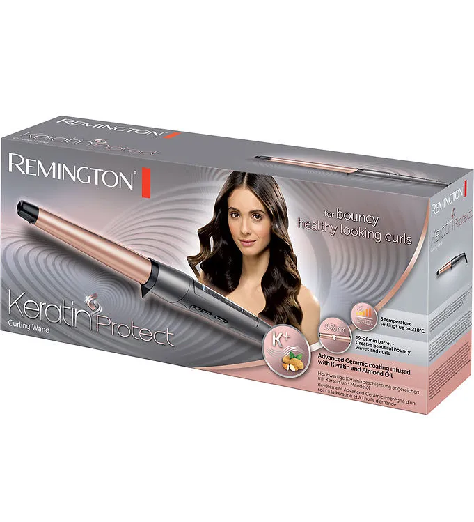 Remington Keratin Protect Tapered Curling Wand 19-28mm with Digital Display up to 210°C - CI83V6 Single