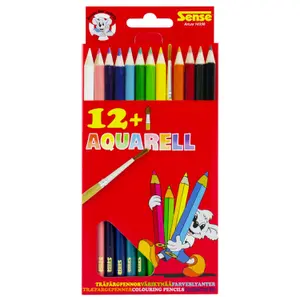 Akvarellfärgpennor 12-Pack + Pensel