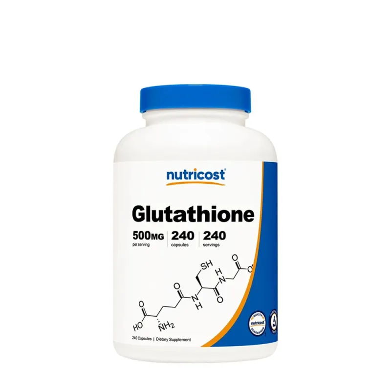 Nutricost, Glutation, 500 mg, 240 kapslar