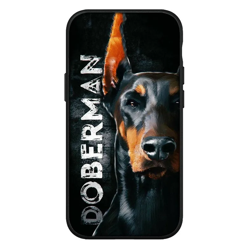 Deksler til iPhone 15 14 Xiaomi Redmi Note 13 12 11 Pro Max X 8 7 9 XR Samsung Galaxy S24 S23 S20 FE 12C 13C 9C OPPO A15 Huawei Doberman Hund Telefondeksel for iPhone 15 Pro ceil farge
