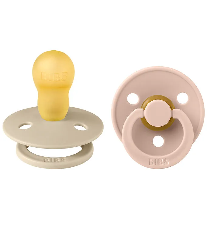 BIBS Colour Nappar - 2-pack - Stl. 3 - Rund - Vanilla/Blush