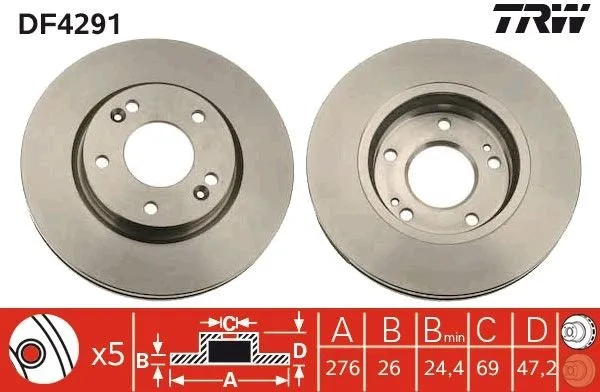 Bromsskiva TRW DF4291