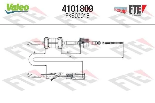 VALEO 4101809 Kopplingsvajer
